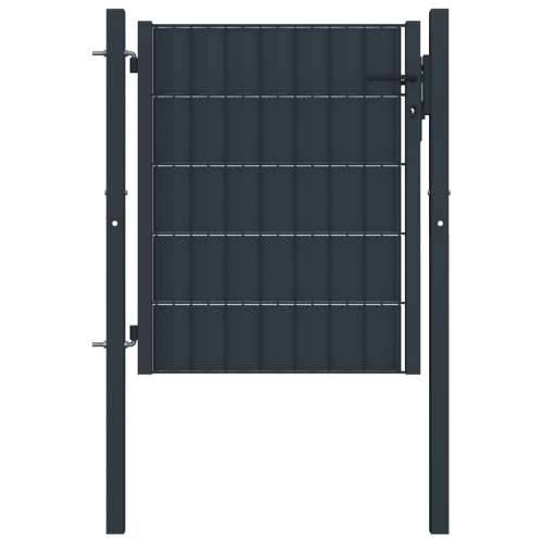 Vrata za ogradu od PVC-a i čelika 100 x 81 cm antracit Cijena