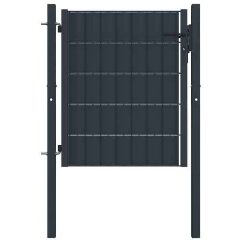 Vrata za ogradu od PVC-a i čelika 100 x 101 cm antracit   Antracit 100 x 101 cm Cijena
