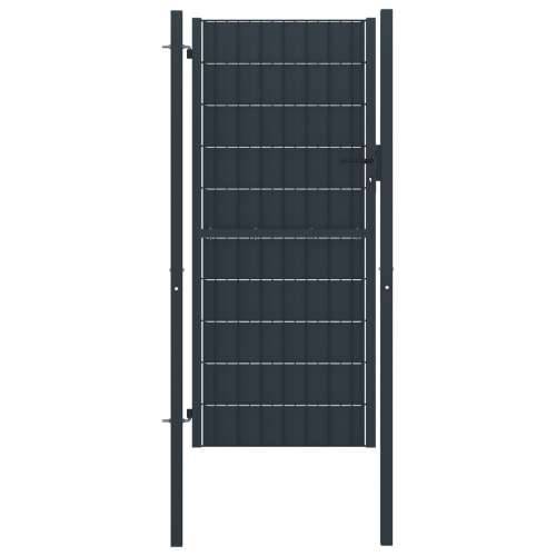 Vrata za ogradu od PVC-a i čelika 100 x 204 cm antracit - Antracit 100 x 204 cm Cijena