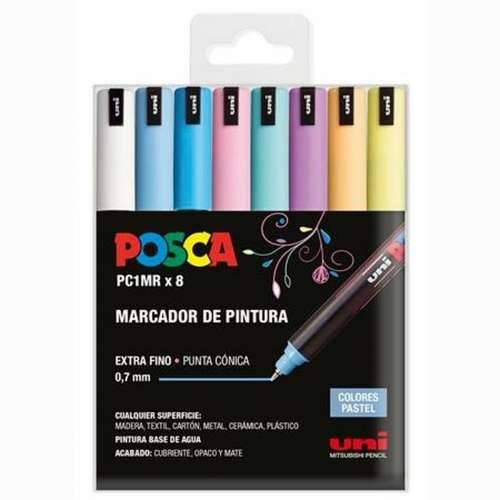 Marker akrilne boje POSCA PC-1MR/8C Krem kolač 0,7 mm 8 Dijelovi Cijena