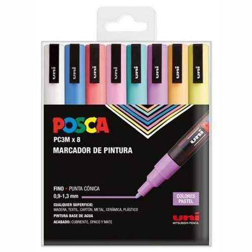 Marker akrilne boje POSCA PC-3M/8C Krem kolač 0,9-1,3 mm 8 Dijelovi Cijena