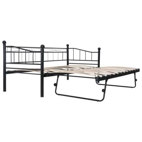 Okvir za krevet crni čelični 180 x 200 / 90 x 200 cm - Crna Cijena