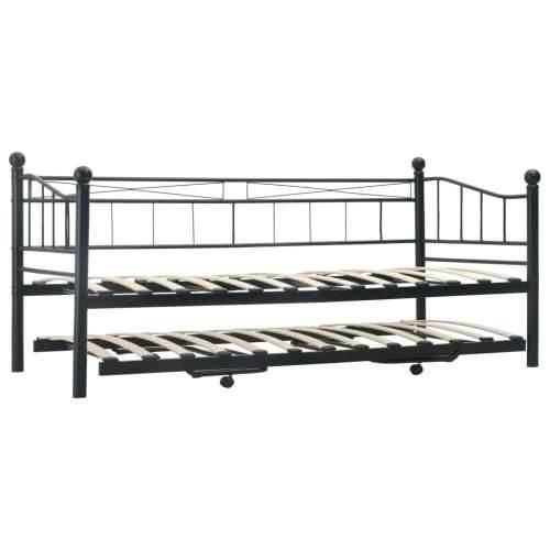 Okvir za krevet crni čelični 180 x 200 / 90 x 200 cm - Crna Cijena