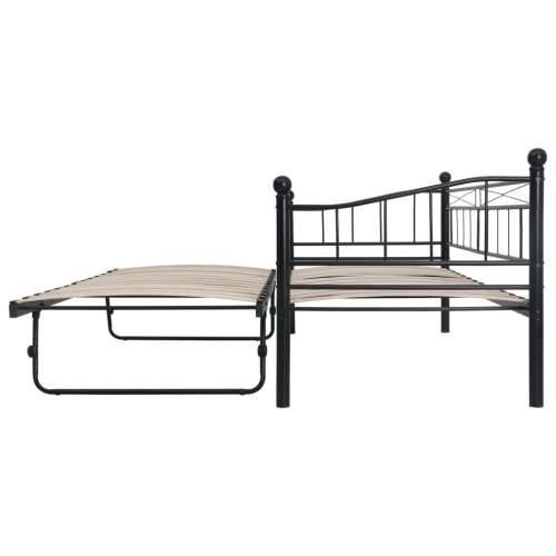 Okvir za krevet crni čelični 180 x 200 / 90 x 200 cm - Crna Cijena