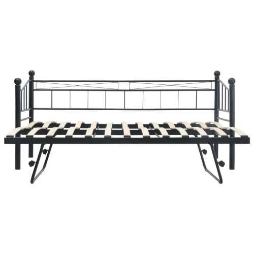 Okvir za krevet crni čelični 180 x 200 / 90 x 200 cm - Crna Cijena