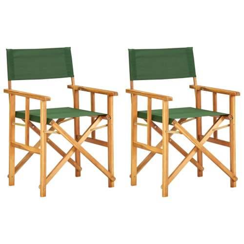 Redateljske stolice 2 kom od masivnog bagremovog drva zelene Cijena