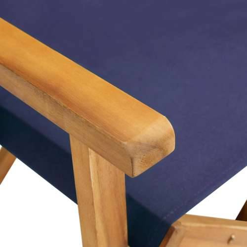 Redateljska stolica od masivnog bagremovog drva plava Cijena