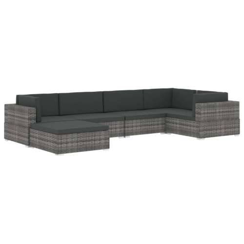 Modularna kutna fotelja s jastucima 1 kom od poliratana crna - Crna 1 kutna sofa Cijena