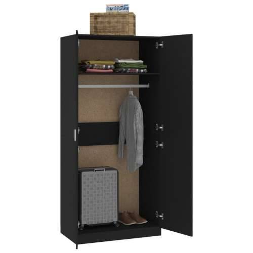 Ormar crni 90 x 52 x 200 cm od konstruiranog drva - Crna 1 Cijena