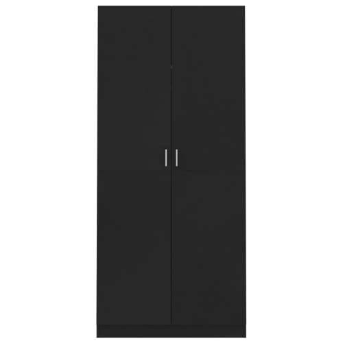 Ormar crni 90 x 52 x 200 cm od konstruiranog drva - Crna 1 Cijena