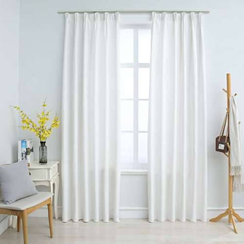 Zavjese za zamračivanje s kukama 2 kom sivobijele 140x225 cm - Prljavo bijela 140 x 225 cm 2 Cijena