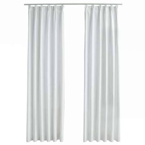 Zavjese za zamračivanje s kukama 2 kom sivobijele 140x225 cm - Prljavo bijela 140 x 225 cm 2 Cijena
