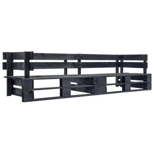 Vrtna garnitura - 2-dijelni set vrtnih sofa od paleta od borovine s jastucima - Crna i siva 2 Cijena