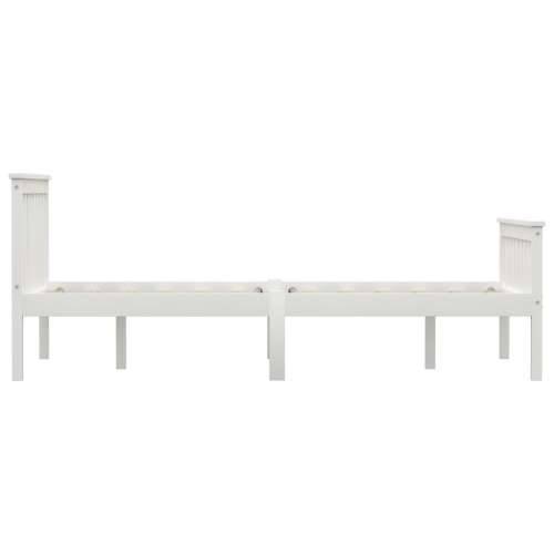 Okvir za krevet od masivne borovine bijeli 120 x 200 cm  - Bijela 120 x 200 cm Cijena