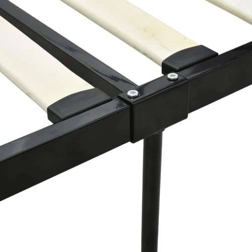 Okvir za krevet s nadstrešnicom crni metalni 140 x 200 cm  - Crna 140 x 200 cm Cijena