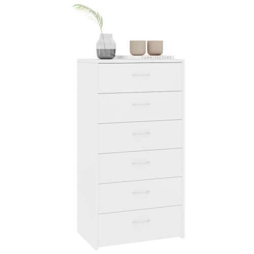 Komoda sa 6 ladica bijela 50 x 34 x 96 cm konstruirano drvo - Bijela 1 Cijena