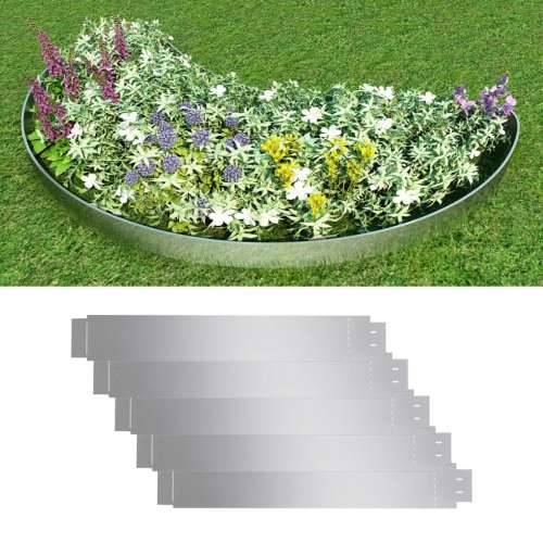 Set od 5 fleksibilnih ograda za travnjak pocinčani čelik 100 x 14 cm Cijena