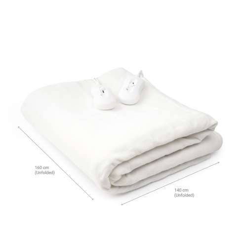 Električni Grijač Kreveta za Dvije Osobe Blewarm InnovaGoods 60+60 W 140 x 160 cm Bijela Cijena
