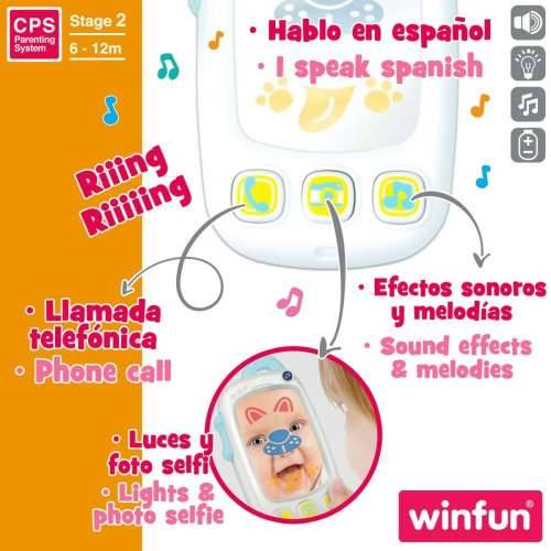 Igračka telefon Winfun Bijela 9 x 15,5 x 3,8 cm (6 kom.) Cijena