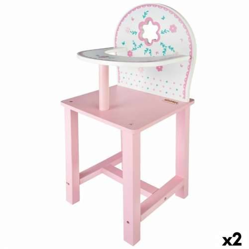 Visoki stolac Woomax 25 x 55 x 20 cm Lutke Bijela Roza 2 kom. Cijena