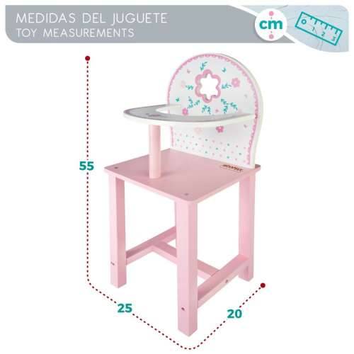Visoki stolac Woomax 25 x 55 x 20 cm Lutke Bijela Roza 2 kom. Cijena