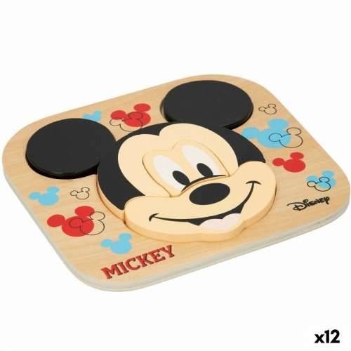 Drvene Dječje Puzzle Disney Mickey Mouse + 12 Mjeseci 6 Dijelovi (12 kom.) Cijena