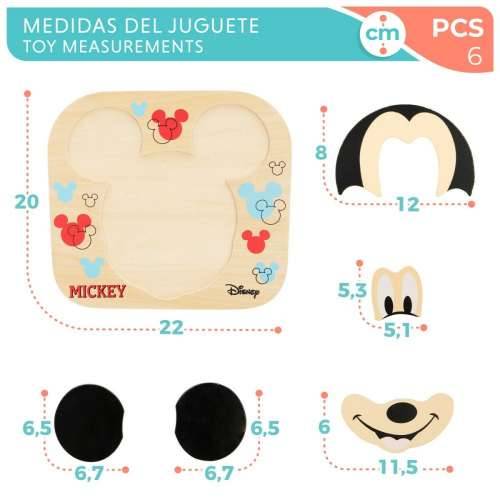 Drvene Dječje Puzzle Disney Mickey Mouse + 12 Mjeseci 6 Dijelovi (12 kom.) Cijena