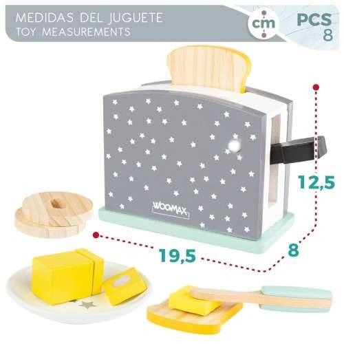Igračka toster Woomax 8 Dijelovi 19,5 x 12,5 x 8 cm (4 kom.) Cijena