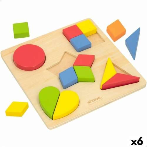 Drvene Dječje Puzzle Woomax obrasci + 12 Mjeseci 16 Dijelovi (6 kom.) Cijena