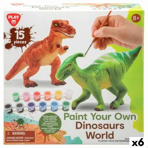 Set od 2 Dinosaura PlayGo 15 Dijelovi 6 kom. 14,5 x 9,5 x 5 cm dinosauri Za ličenje Cijena