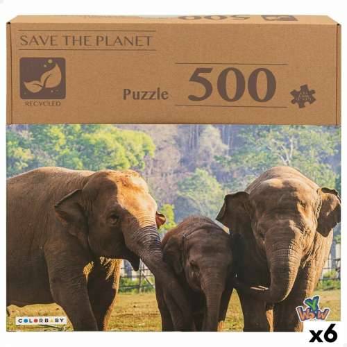 Puzzle Colorbaby Elephant 500 Dijelovi 6 kom. 61 x 46 x 0,1 cm Cijena