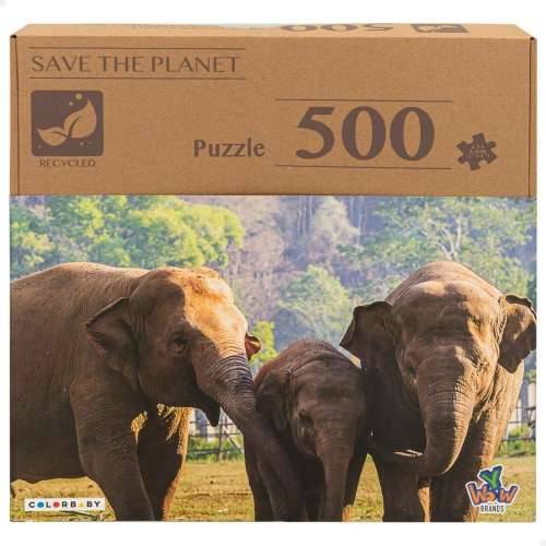 Puzzle Colorbaby Elephant 500 Dijelovi 6 kom. 61 x 46 x 0,1 cm Cijena