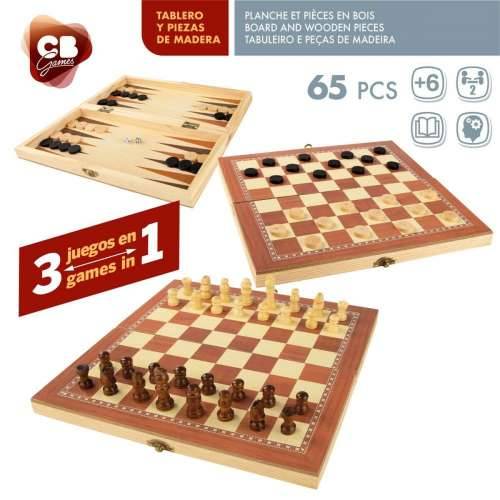 Ploča za Šah i Dame CB Games Drvo Backgammon (6 kom.) Cijena