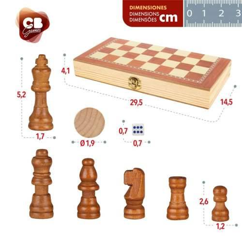 Ploča za Šah i Dame CB Games Drvo Backgammon (6 kom.) Cijena
