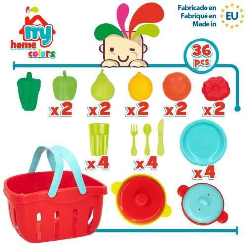 Set igračaka za pripremu hrane Colorbaby Kuhinjski pribor i posuđe 36 Dijelovi (12 kom.) Cijena