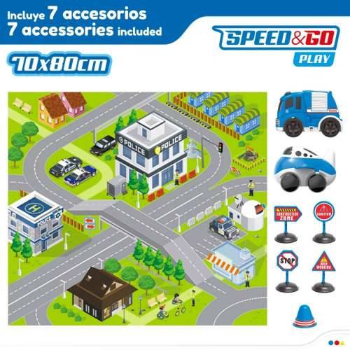 Prostirka za igru Speed & Go Dodaci Vozila autocesta Tkanina Plastika (6 kom.) Cijena
