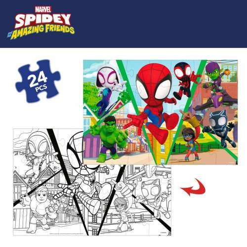 Dječje Puzzle Spidey Dvostrano 50 x 35 cm 24 Dijelovi (12 kom.) Cijena