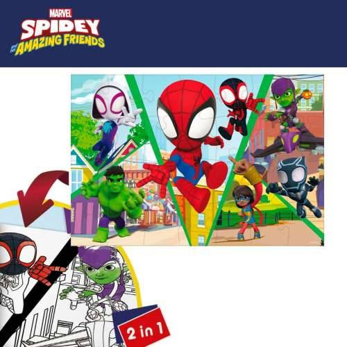 Dječje Puzzle Spidey Dvostrano 50 x 35 cm 24 Dijelovi (12 kom.) Cijena