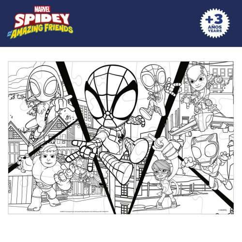 Dječje Puzzle Spidey Dvostrano 50 x 35 cm 24 Dijelovi (12 kom.) Cijena