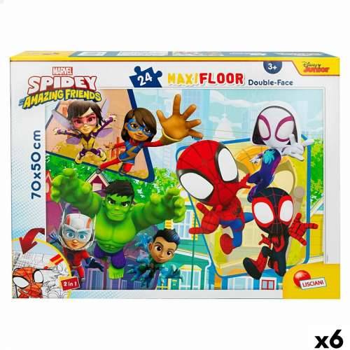 Dječje Puzzle Spidey Dvostrano 24 Dijelovi 70 x 1,5 x 50 cm (6 kom.) Cijena