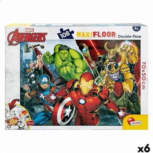 Dječje Puzzle The Avengers Dvostrano 108 Dijelovi 70 x 1,5 x 50 cm (6 kom.) Cijena