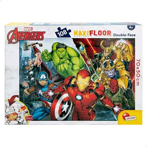 Dječje Puzzle The Avengers Dvostrano 108 Dijelovi 70 x 1,5 x 50 cm (6 kom.) Cijena