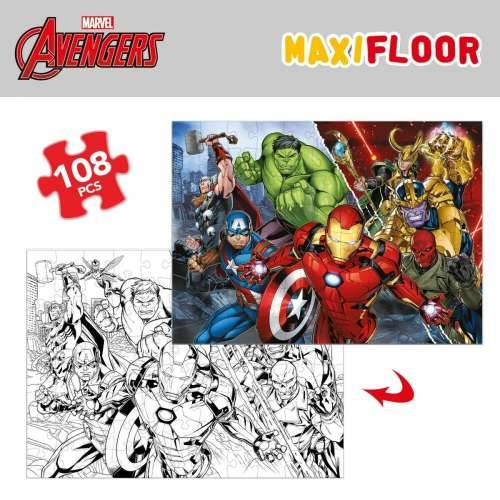 Dječje Puzzle The Avengers Dvostrano 108 Dijelovi 70 x 1,5 x 50 cm (6 kom.) Cijena