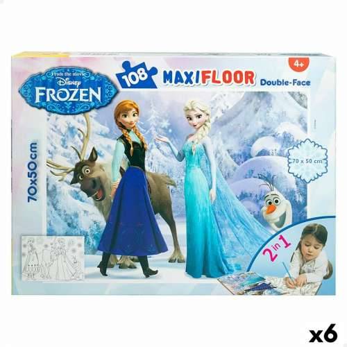 Dječje Puzzle Frozen Dvostrano 108 Dijelovi 70 x 1,5 x 50 cm (6 kom.) Cijena