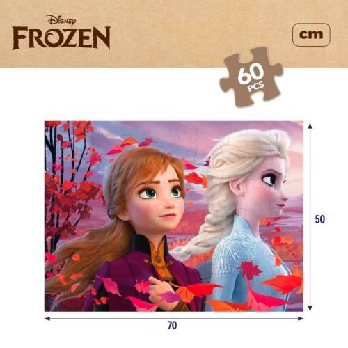 Dječje Puzzle Frozen Dvostrano 60 Dijelovi 70 x 1,5 x 50 cm (12 kom.) Cijena