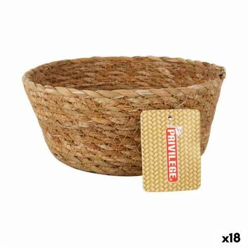 Višenamjenska Košara Privilege Smeđa 17 x 17 x 7 cm ispleten od pruća Okruglo (18 kom.) Cijena