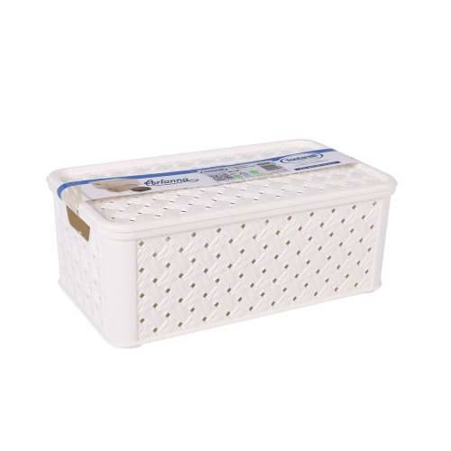 Kutija za Pospremanje s Poklopcem Tontarelli Arianna Plastika Bijela 4 L 29 x 16,6 x 11,2 cm (8 kom.) Cijena