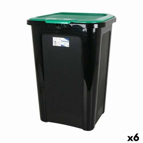 Kanta za Smeće Tontarelli Coverline Zelena 44 L Crna 38,5 x 34,5 x 54,5 cm (6 kom.) Cijena