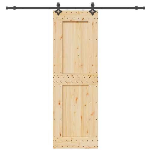 Klizna vrata s priborom za montažu 70 x 210 cm masivna borovina - 70 x 210 cm (213.5 cm) 1 Četvrtasto Cijena