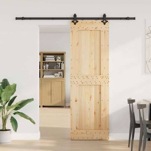 Klizna vrata s priborom za montažu 70 x 210 cm masivna borovina - 70 x 210 cm (213.5 cm) 1 Četvrtasto Cijena